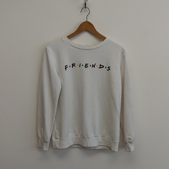 White "Friends" Crewneck Sweatshirt - Picture 7 of 10